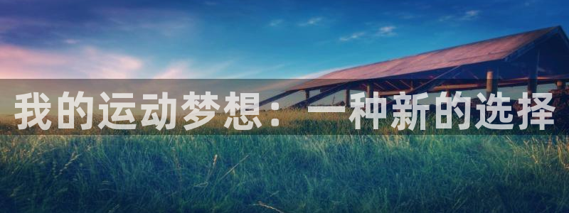 我的运动梦想：一种新的选择