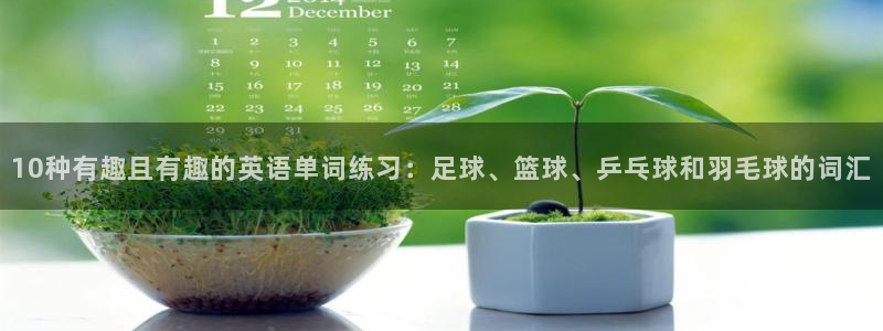 10种有趣且有趣的英语单词练习：足球、篮球、乒乓球和羽毛球的词汇