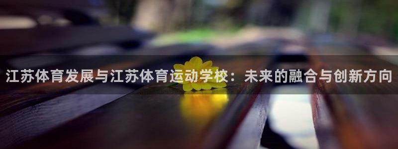 江苏体育发展与江苏体育运动学校：未来的融合与创新方向